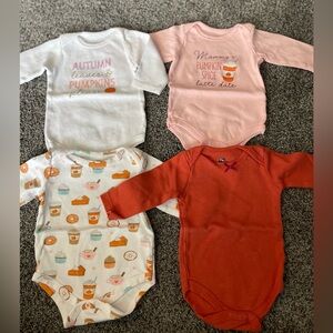 Pumpkin-Themed Kids Bodysuits